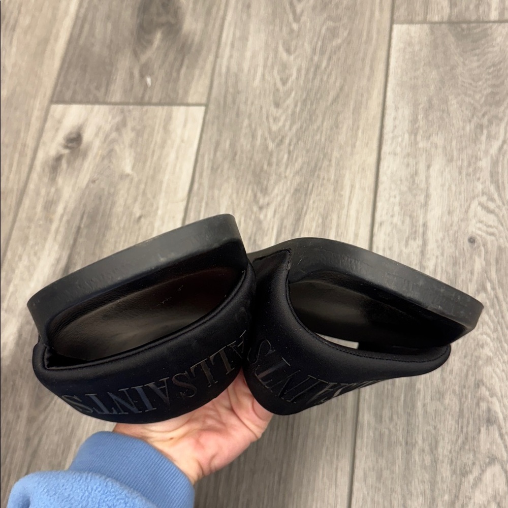 All Saints Men's Black Slide Sandals - Picture 6 of 6